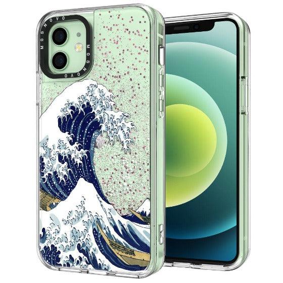 Tokyo Wave Glitter Phone Case - iPhone 12 Case - MOSNOVO