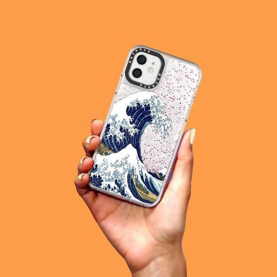 Tokyo Wave Glitter Phone Case - iPhone 12 Case - MOSNOVO