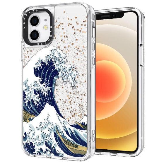 Tokyo Wave Glitter Phone Case - iPhone 12 Mini Case - MOSNOVO