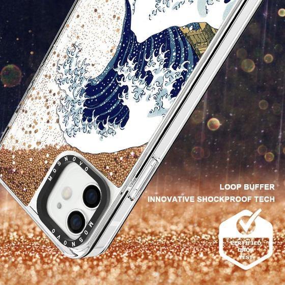 Tokyo Wave Glitter Phone Case - iPhone 12 Mini Case - MOSNOVO