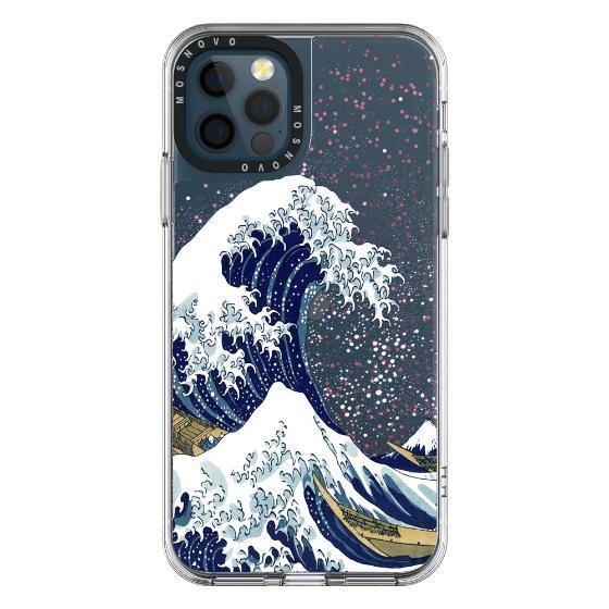 Tokyo Wave Glitter Phone Case - iPhone 12 Pro Case - MOSNOVO