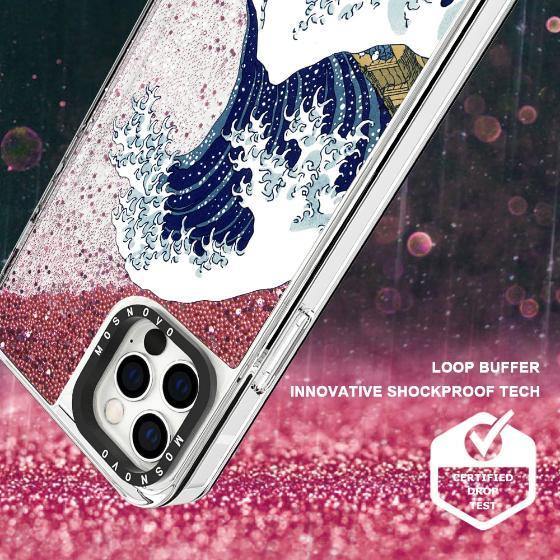 Tokyo Wave Glitter Phone Case - iPhone 12 Pro Max Case - MOSNOVO