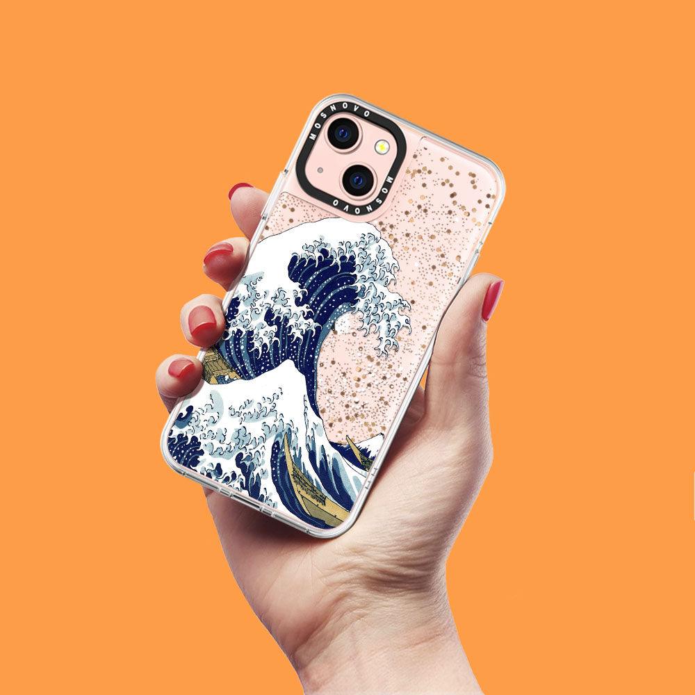 Tokyo Wave Glitter Phone Case - iPhone 13 Case - MOSNOVO