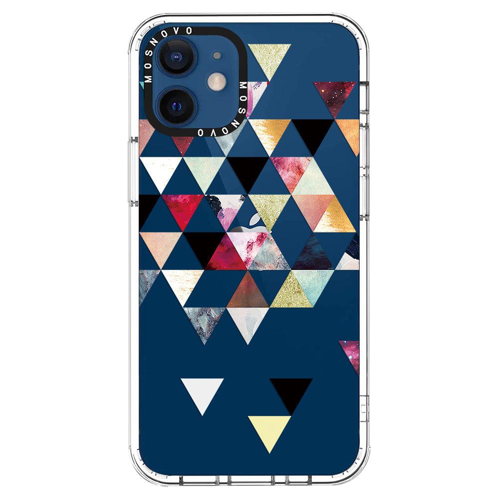 Triangles Stone Marble Phone Case - iPhone 12 Case - MOSNOVO