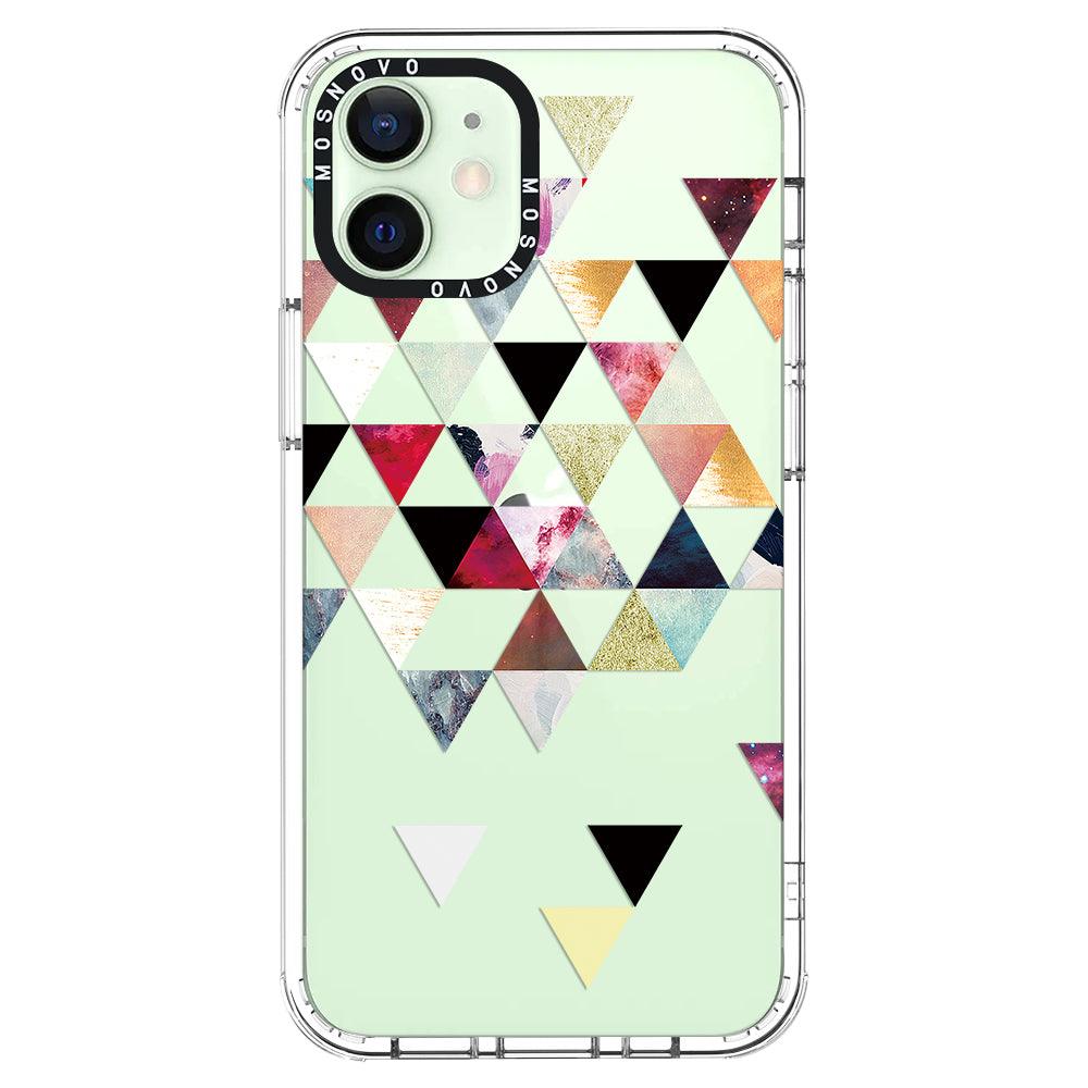 Triangles Stone Marble Phone Case - iPhone 12 Mini Case - MOSNOVO