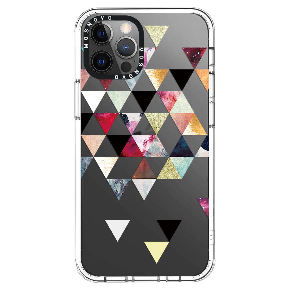 Triangles Stone Marble Phone Case - iPhone 12 Pro Max Case - MOSNOVO