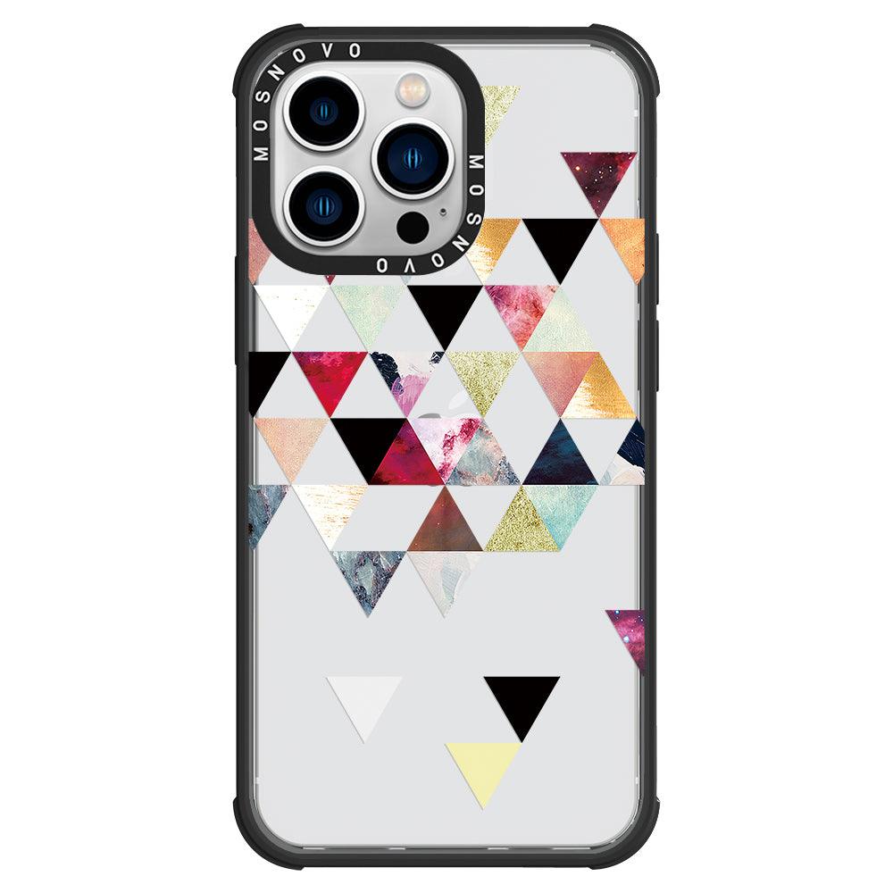 Triangles Stone Marble Phone Case - iPhone 13 Pro Case - MOSNOVO