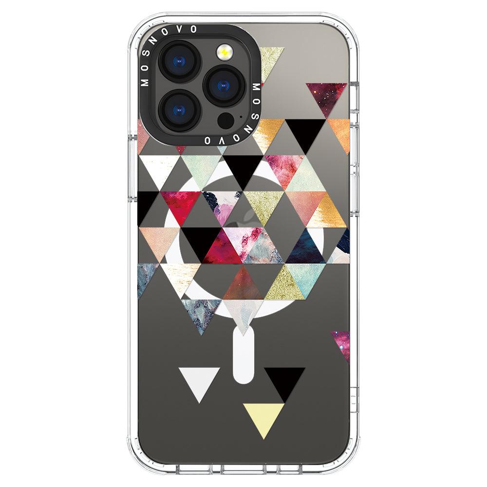 Triangles Stone Marble Phone Case - iPhone 13 Pro Case - MOSNOVO
