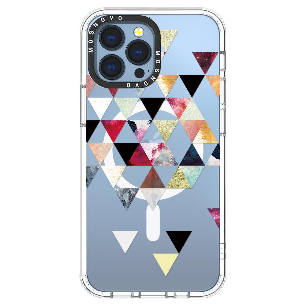 Triangles Stone Marble Phone Case - iPhone 13 Pro Max Case - MOSNOVO