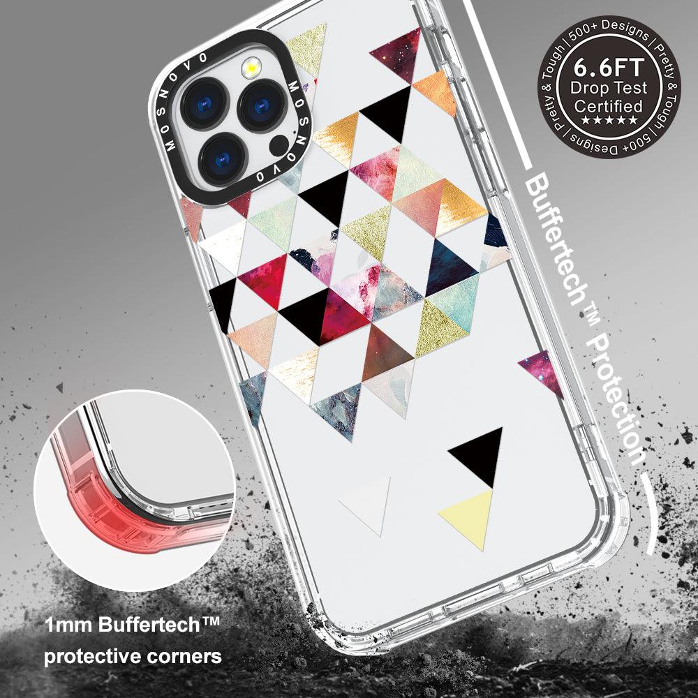 Triangles Stone Marble Phone Case - iPhone 13 Pro Max Case - MOSNOVO
