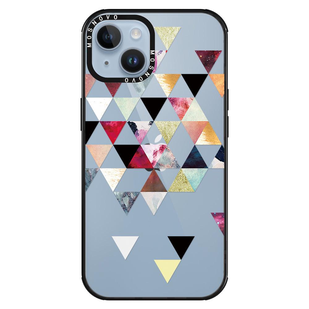 Triangles Stone Marble Phone Case - iPhone 14 Plus Case - MOSNOVO