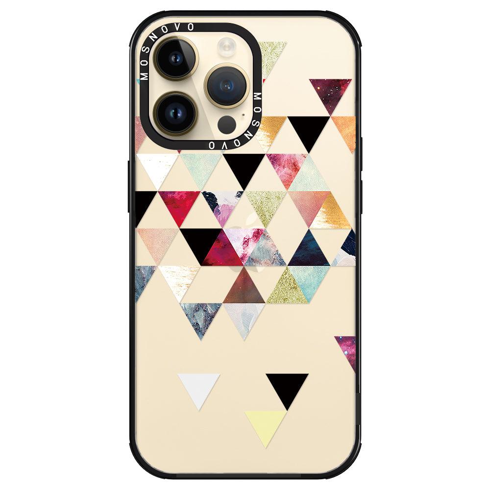 Triangles Stone Marble Phone Case - iPhone 14 Pro Max Case - MOSNOVO
