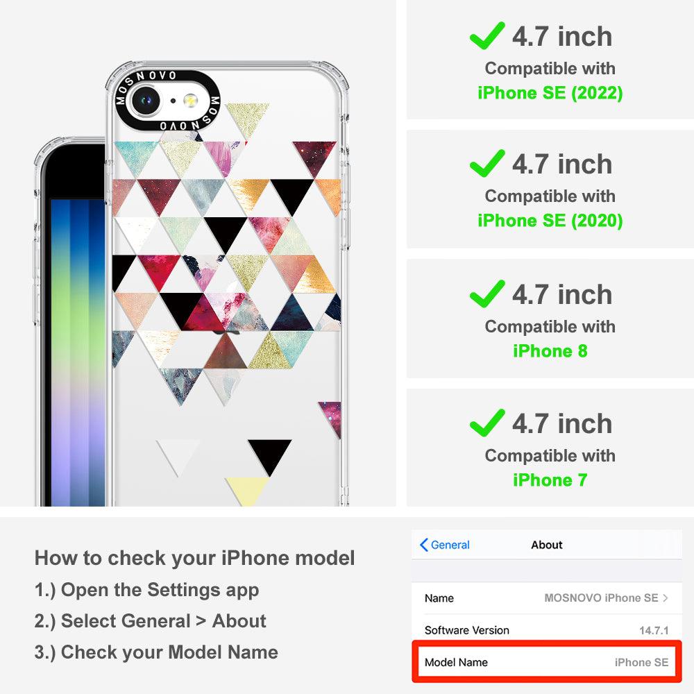 Triangles Stone Marble Phone Case - iPhone 8 Case
