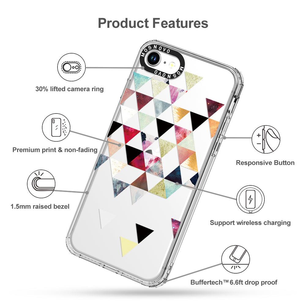 Triangles Stone Marble Phone Case - iPhone 8 Case - MOSNOVO