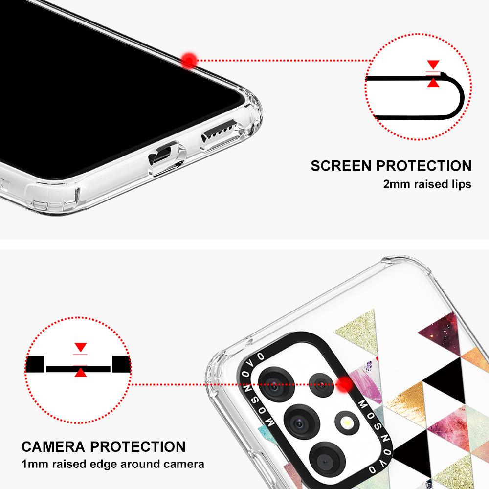 Triangles Stone Marble Phone Case - Samsung Galaxy A53 Case - MOSNOVO