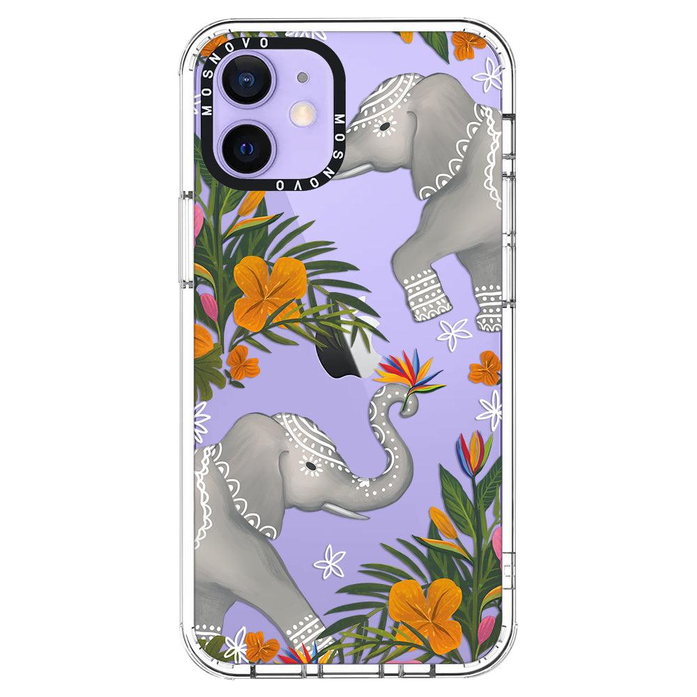 Tribal Elephant Phone Case - iPhone 12 Mini Case - MOSNOVO