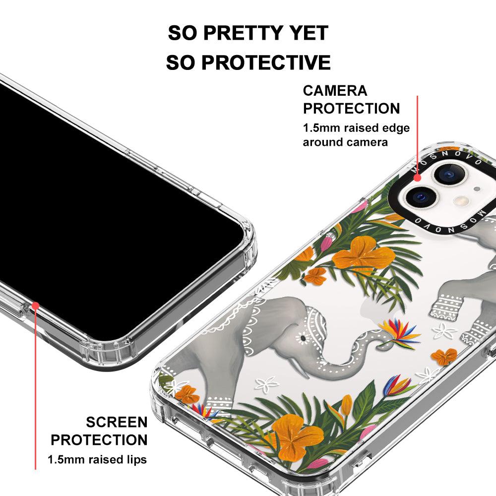 Tribal Elephant Phone Case - iPhone 12 Mini Case - MOSNOVO