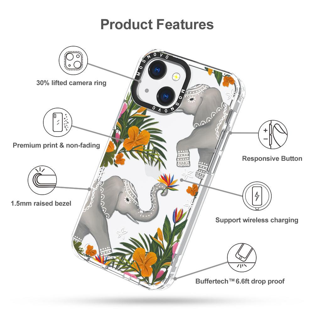 Elephant Phone Case - iPhone 13 Mini Case - MOSNOVO