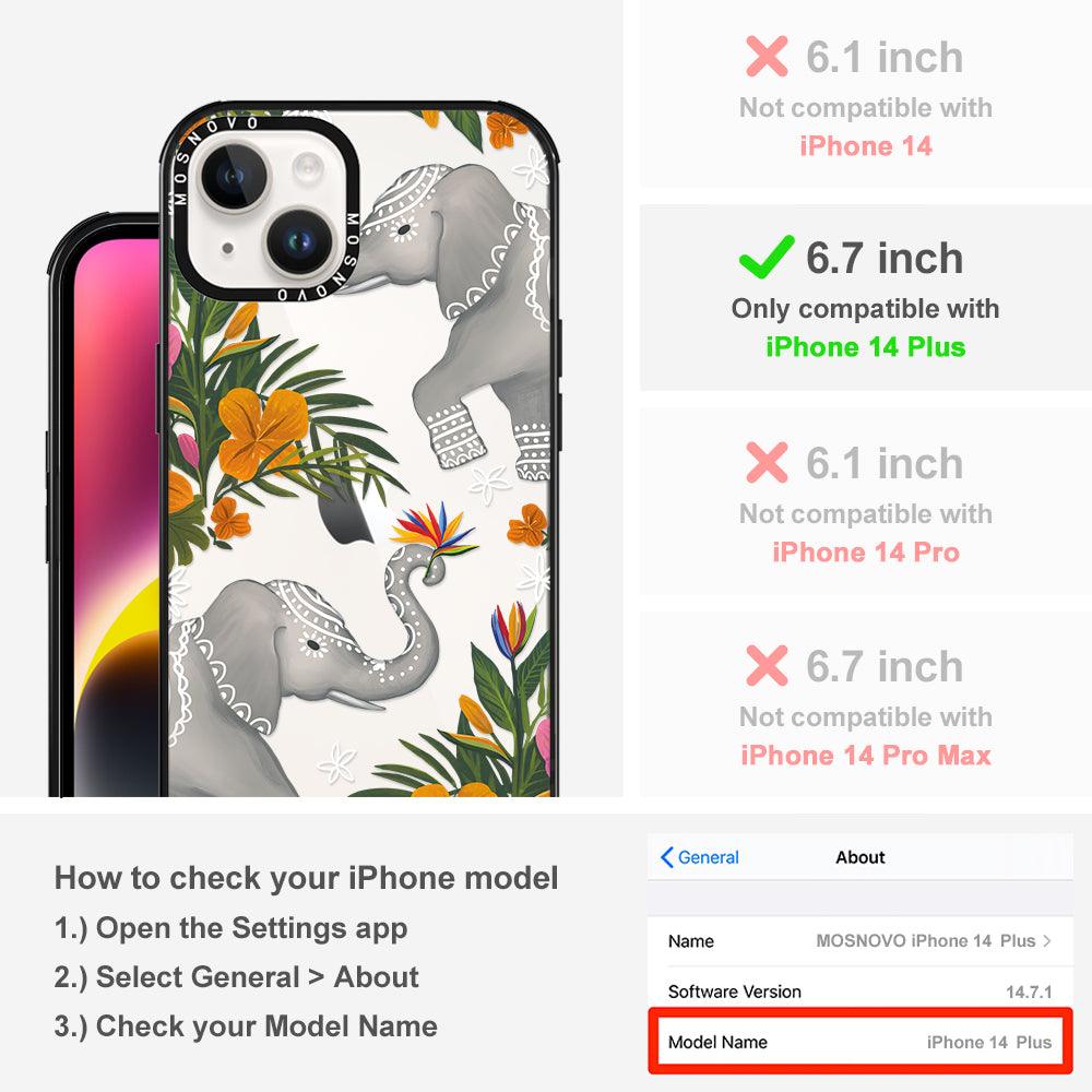 Elephant Phone Case - iPhone 14 Plus Case - MOSNOVO