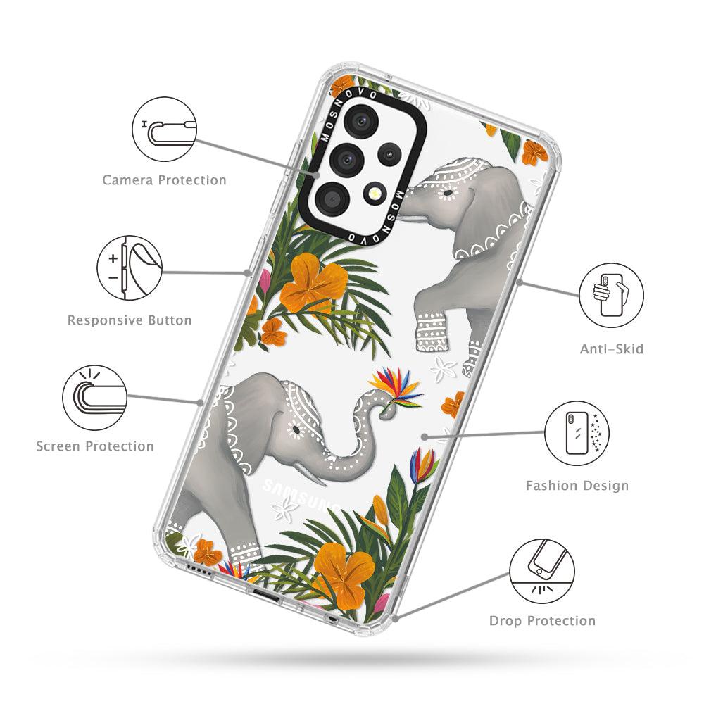 Tribal Elephant Phone Case - Samsung Galaxy A52 & A52s Case - MOSNOVO