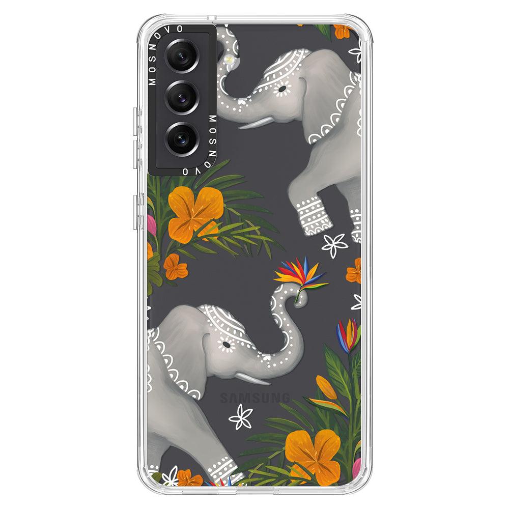 Tribal Elephant Phone Case - Samsung Galaxy S21 FE Case - MOSNOVO