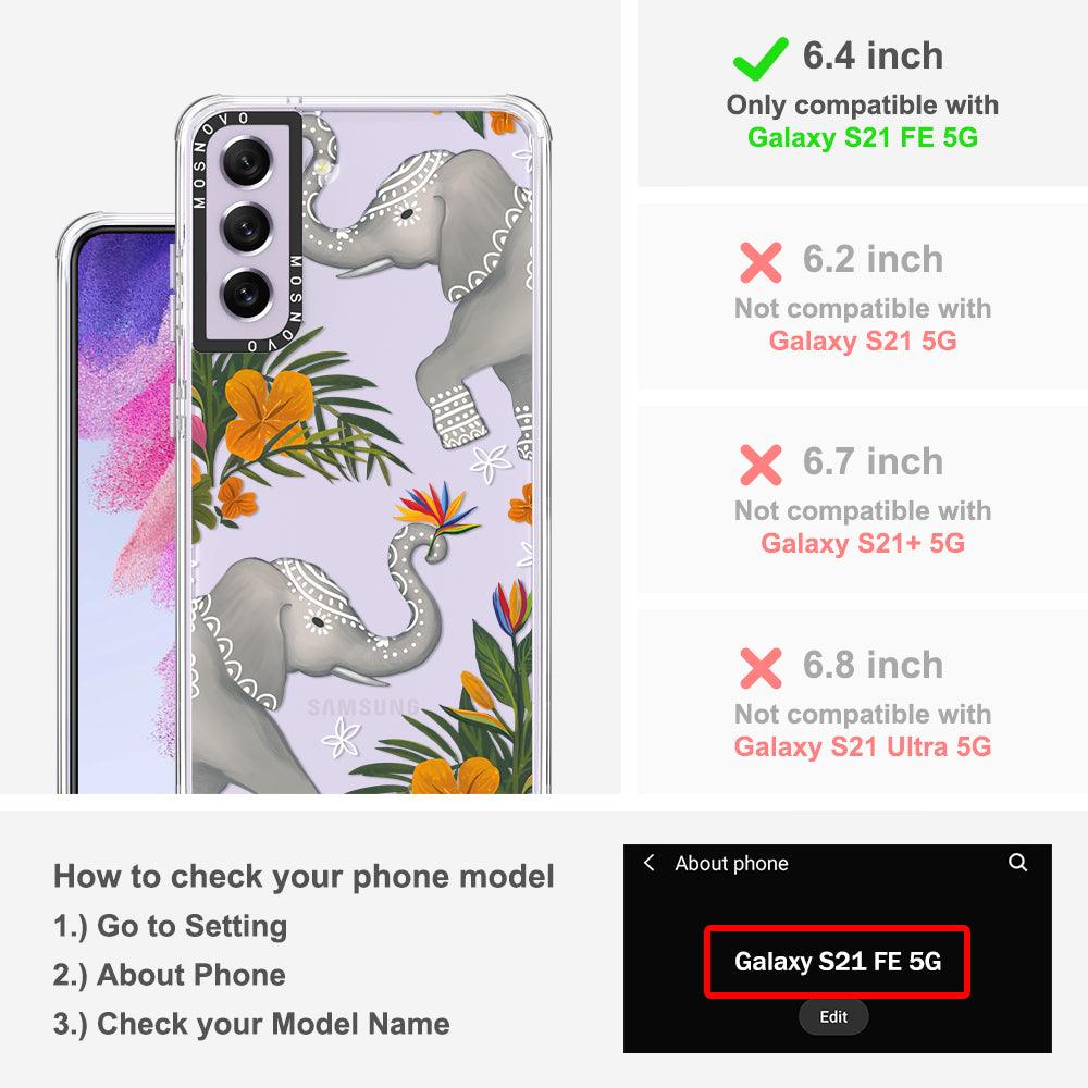 Tribal Elephant Phone Case - Samsung Galaxy S21 FE Case - MOSNOVO