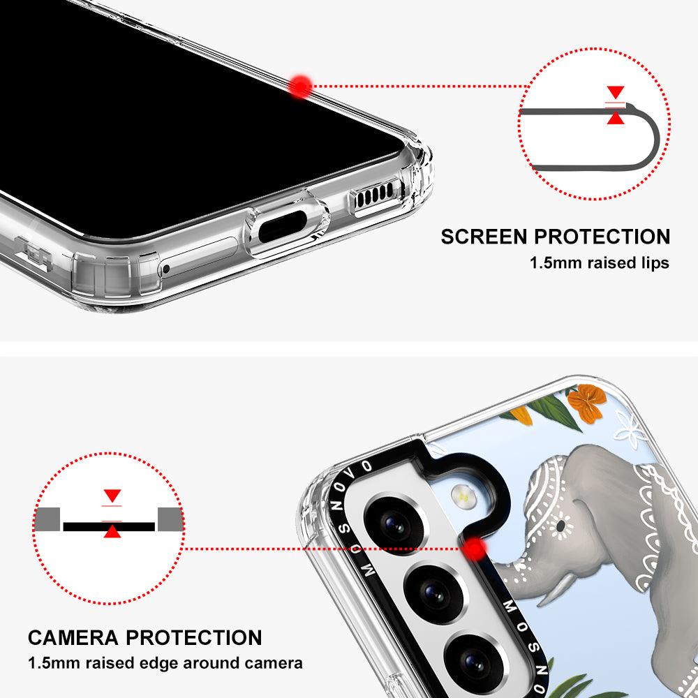 Tribal Elephant Phone Case - Samsung Galaxy S22 Plus Case - MOSNOVO