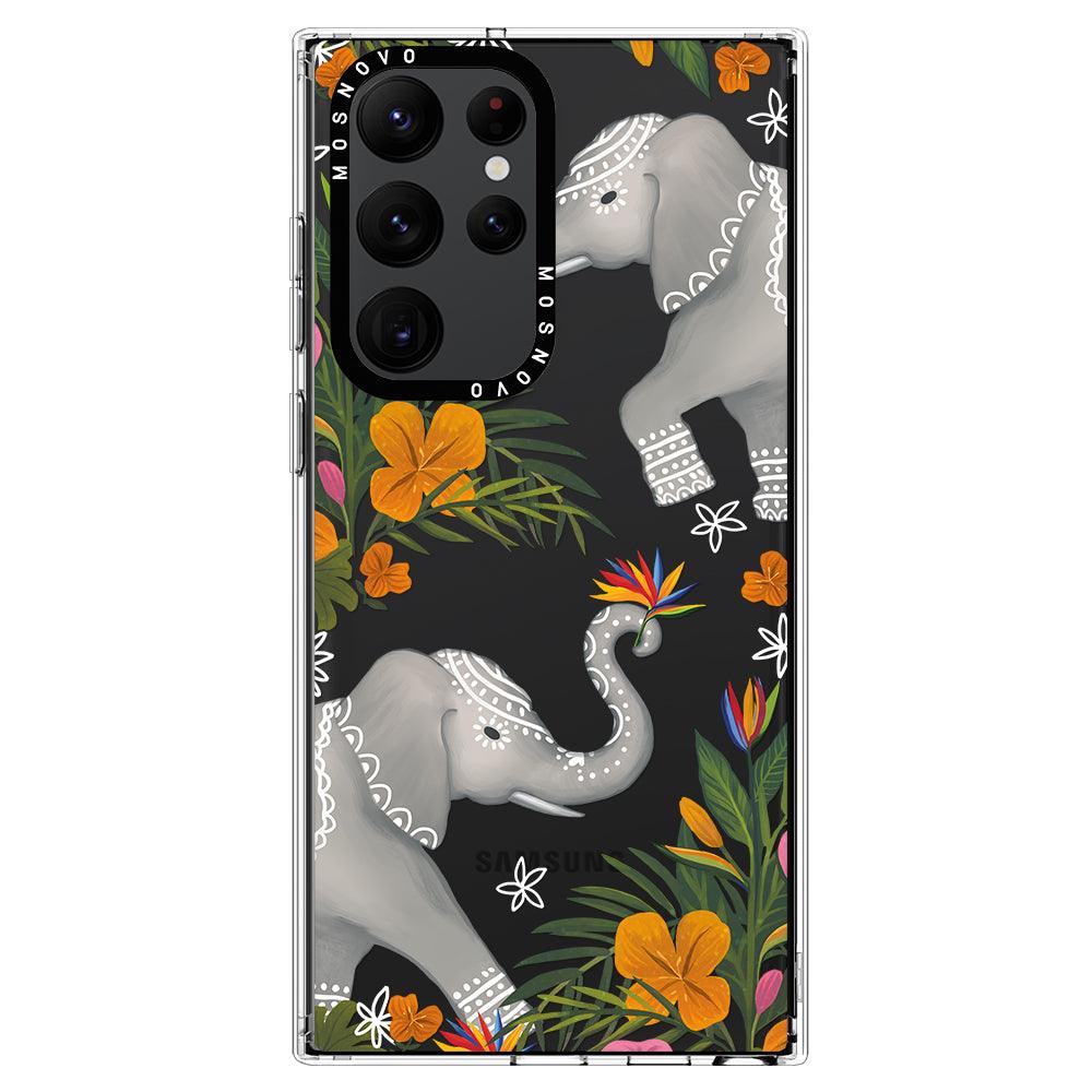 Tribal Elephant Phone Case - Samsung Galaxy S22 Ultra Case - MOSNOVO
