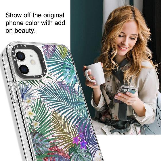 Tropical Forests Glitter Phone Case - iPhone 12 Case - MOSNOVO