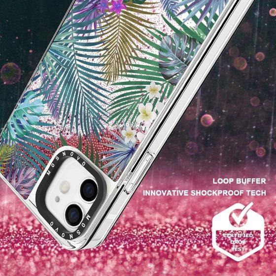 Tropical Forests Glitter Phone Case - iPhone 12 Case - MOSNOVO