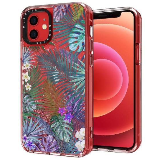 Tropical Forests Glitter Phone Case - iPhone 12 Mini Case - MOSNOVO