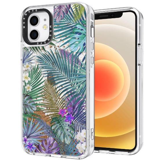 Tropical Forests Glitter Phone Case - iPhone 12 Mini Case - MOSNOVO
