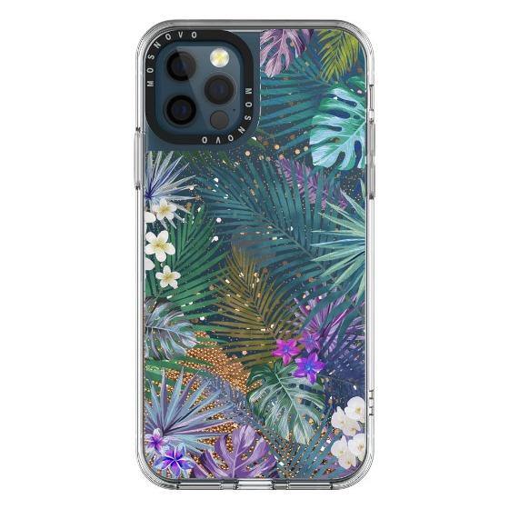 Tropical Forests Glitter Phone Case - iPhone 12 Pro Case - MOSNOVO
