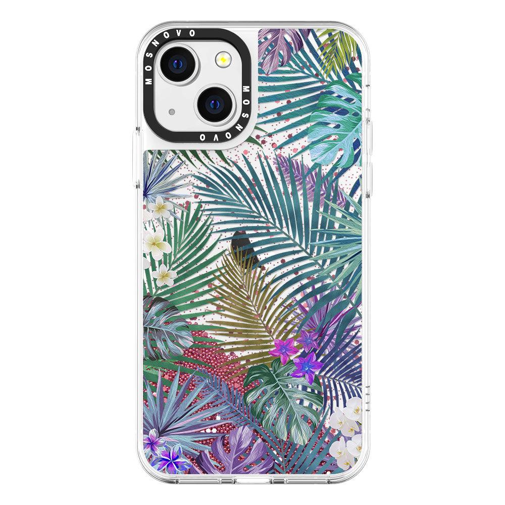 Tropical Forests Glitter Phone Case - iPhone 13 Case - MOSNOVO