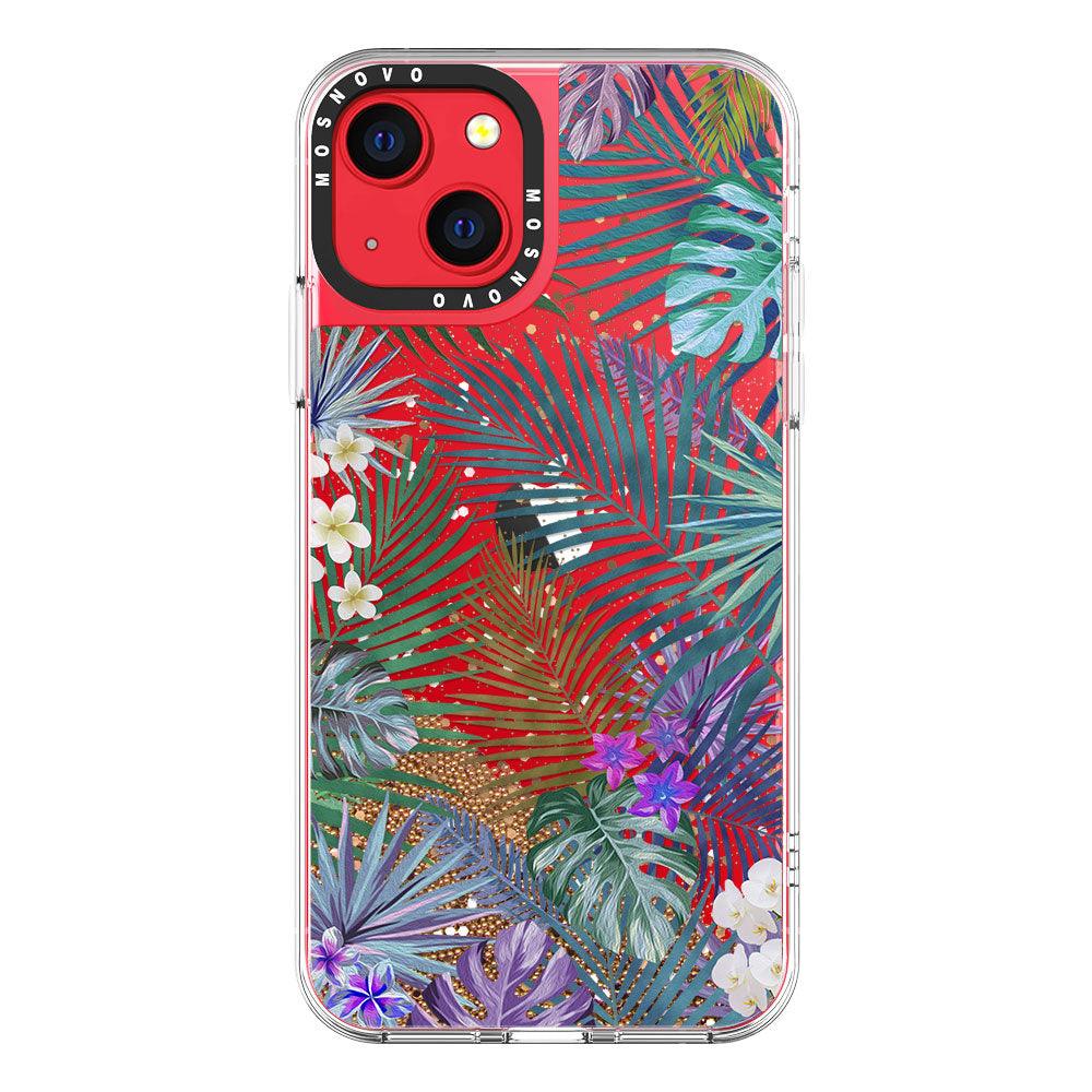 Tropical Forests Glitter Phone Case - iPhone 13 Case - MOSNOVO