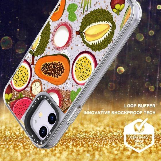 Tropical Fruit Glitter Phone Case - iPhone 11 Case - MOSNOVO