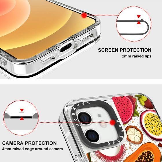 Tropical Fruit Glitter Phone Case - iPhone 12 Case - MOSNOVO