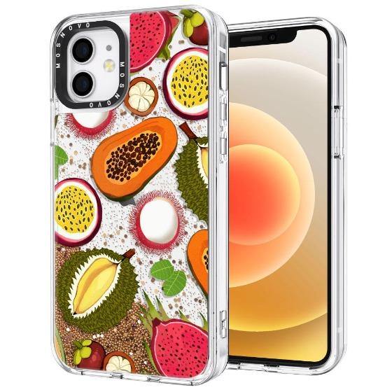 Tropical Fruit Glitter Phone Case - iPhone 12 Mini Case - MOSNOVO