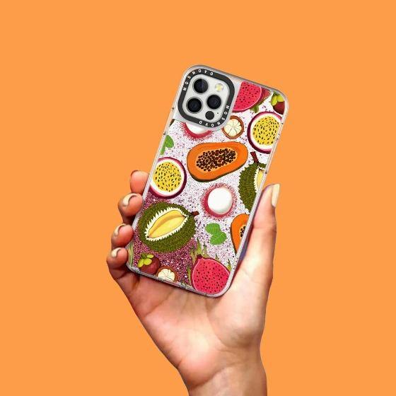 Tropical Fruit Glitter Phone Case - iPhone 12 Pro Case - MOSNOVO