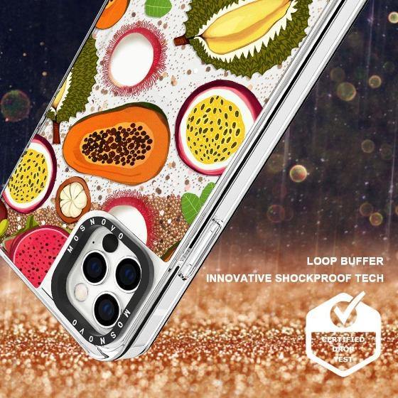 Tropical Fruit Glitter Phone Case - iPhone 12 Pro Case - MOSNOVO