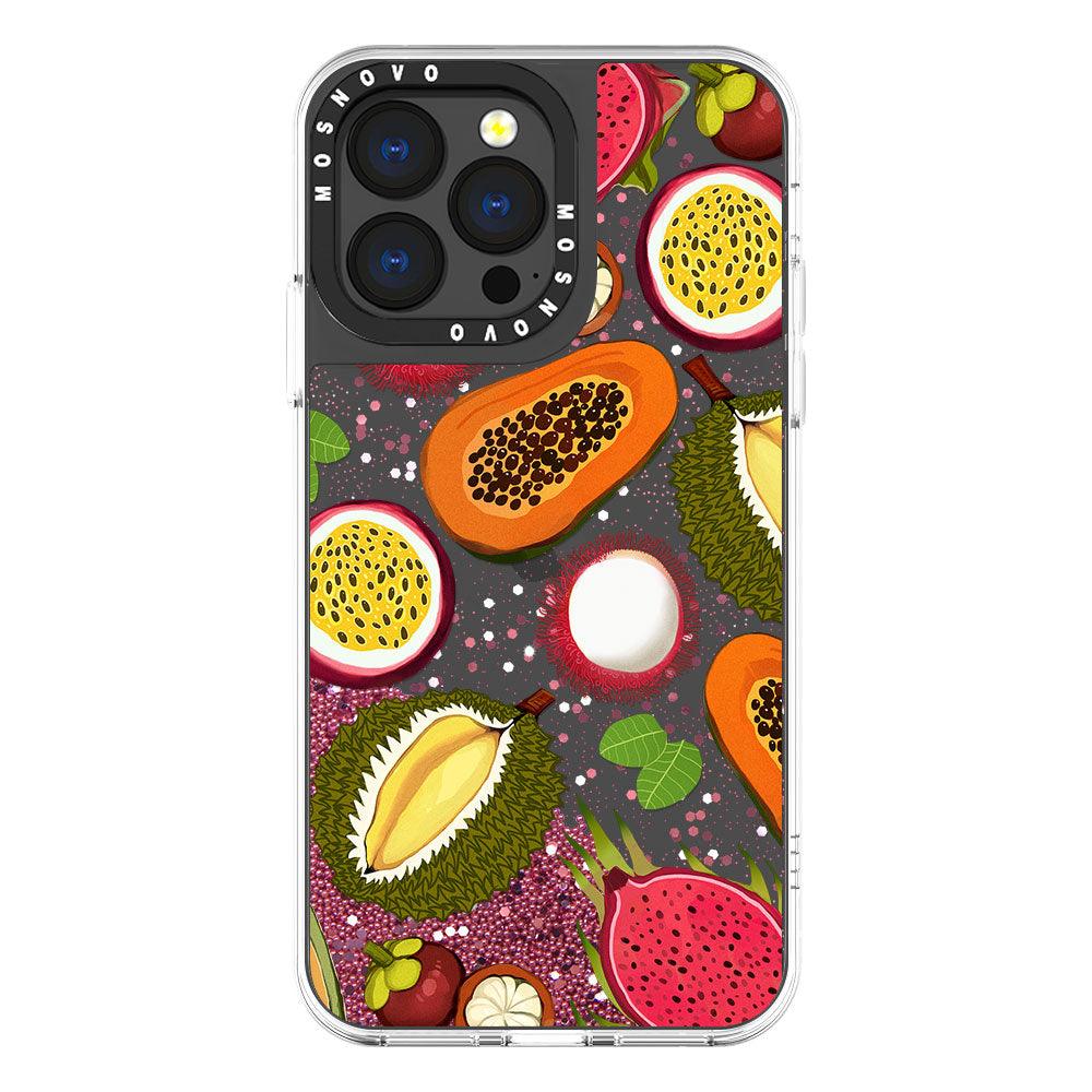 Tropical Fruit Glitter Phone Case - iPhone 13 Pro Case - MOSNOVO