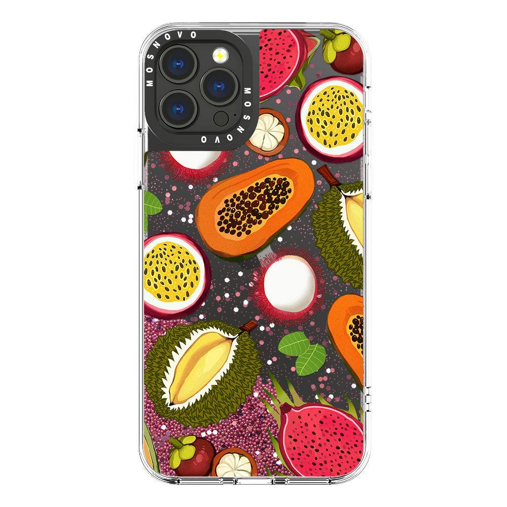 Tropical Fruit Glitter Phone Case - iPhone 13 Pro Max Case - MOSNOVO