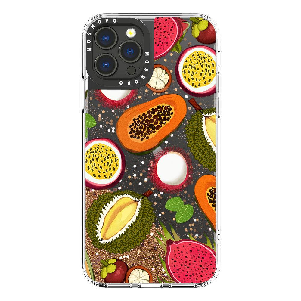 Tropical Fruit Glitter Phone Case - iPhone 13 Pro Max Case - MOSNOVO