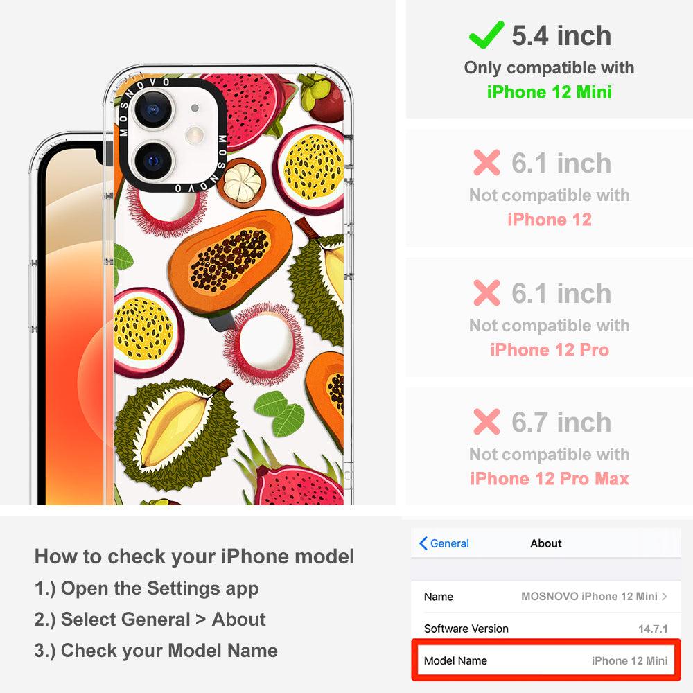 Tropical Fruits Phone Case - iPhone 12 Mini Case - MOSNOVO