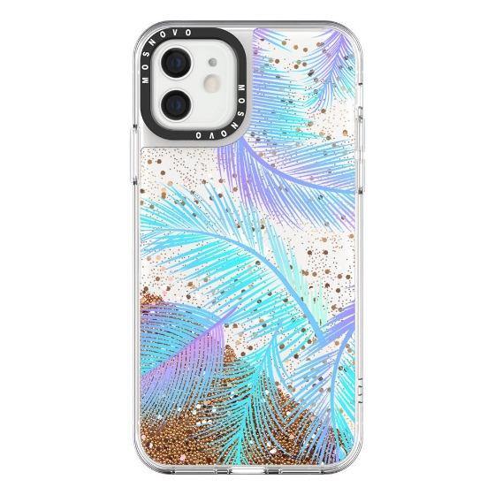 Tropical Palm Leaf Glitter Phone Case - iPhone 12 Case - MOSNOVO