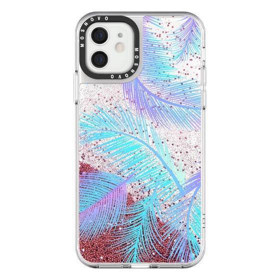 Tropical Palm Leaf Glitter Phone Case - iPhone 12 Case - MOSNOVO