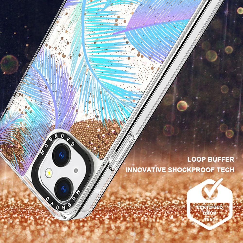 Tropical Palm Leaf Glitter Phone Case - iPhone 13 Case - MOSNOVO