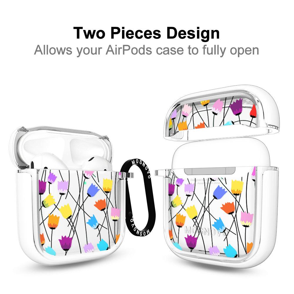 Tulips Bloom Floral AirPods 1/2 Case - MOSNOVO