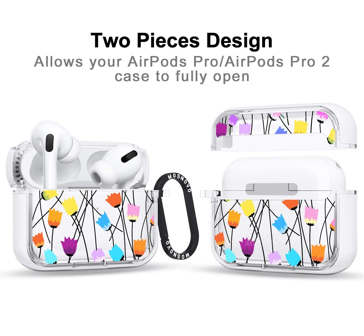 Tulips Bloom Floral AirPods Pro 2 Case (2nd Generation) - MOSNOVO