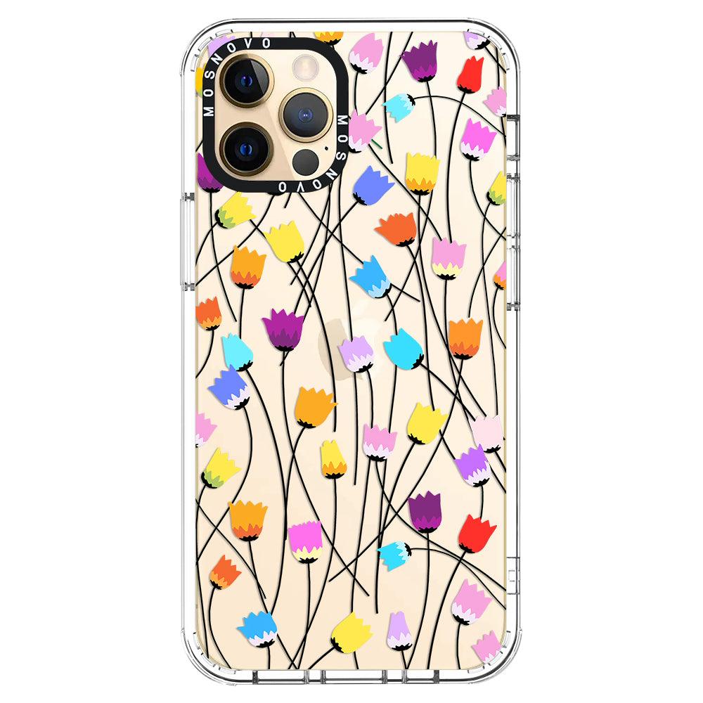 Tulips Bloom Floral Phone Case - iPhone 12 Pro Max Case - MOSNOVO